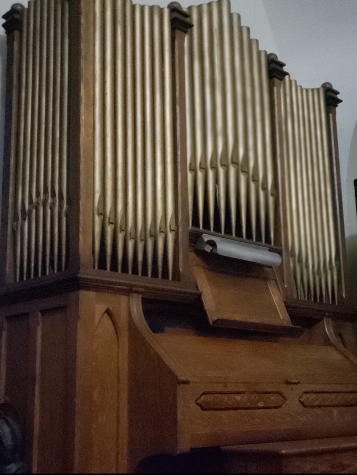 Pipe organ inside the historic church
