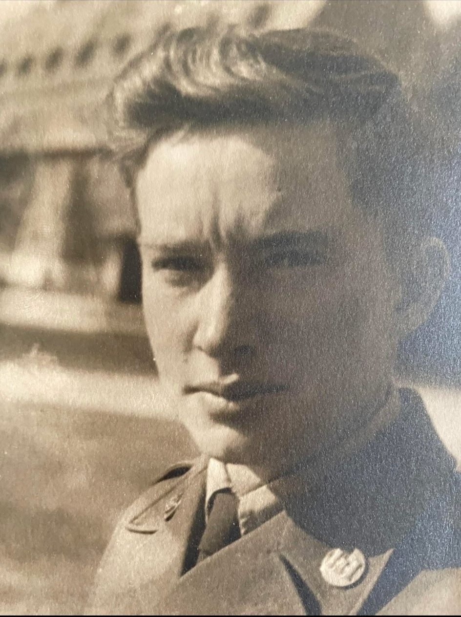 Russell East in uniform in a military portrait