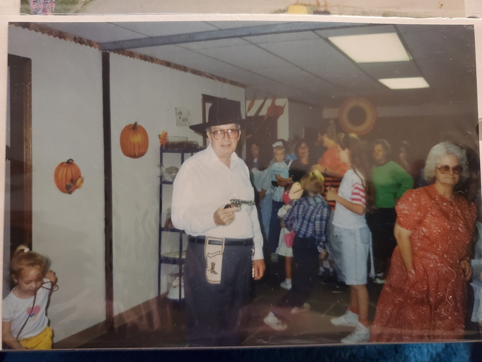 Russell at a family gathering later in life